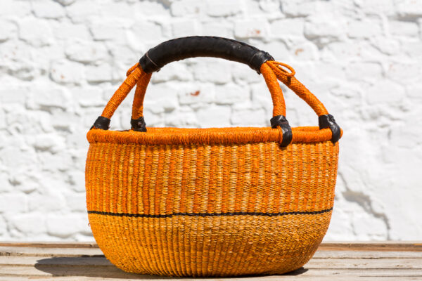 Hammerhus Fairtrade Bolga kurv L - orange