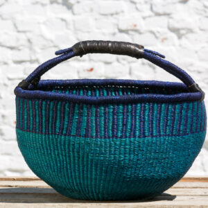 Hammerhus Fairtrade Bolga kurv L - blue