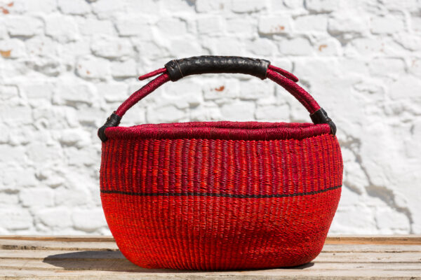 Hammerhus Fairtrade Bolga kurv L - red