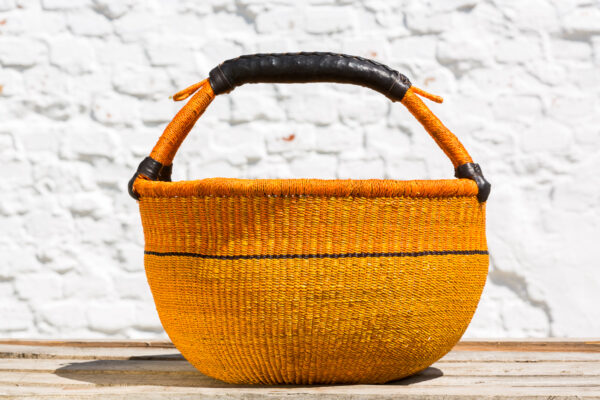 Hammerhus Fairtrade Bolga kurv L - yellow