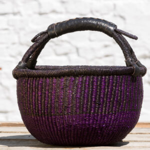 Hammerhus Fairtrade Original rund Bolga kurv M - violet