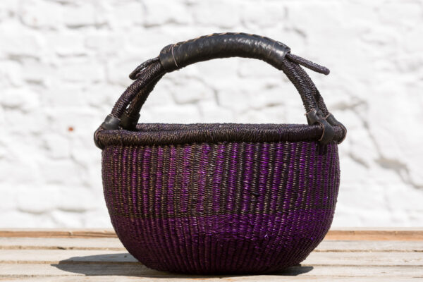 Hammerhus Fairtrade Original rund Bolga kurv M - violet