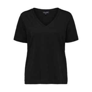 Selected | V-neck Tee Black - M