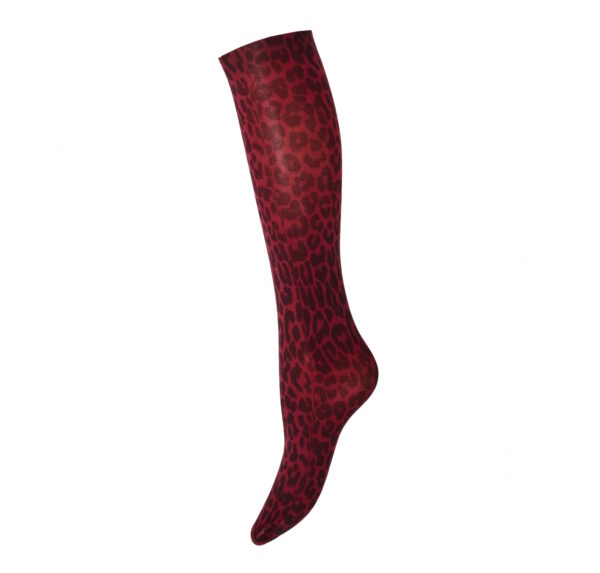 Leopard Knee Socks winered | Sneaky Fox