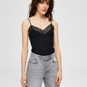 Selected | Mio Rib Lace Black - M