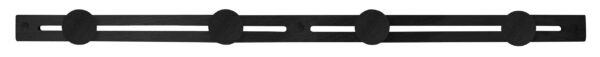 Home>it - Knagerække 58,5 cm med 4xØ45 mm knopper - sort eg