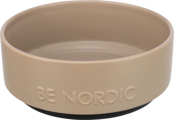 BE NORDIC - Skål i Keramik,Taupe med Gummikant - 0,5l el. 1,2l - 1200ml