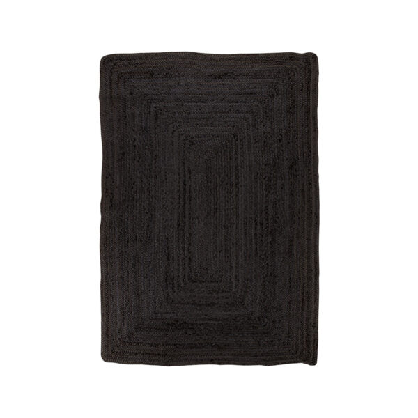 Bombay Gulvtæppe - i flettet mørkegrå jute 4 størrelser - 60x90 cm