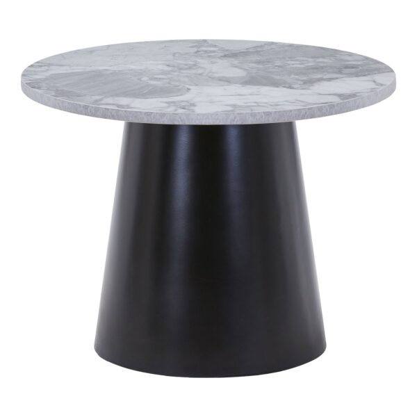 House Nordic - Brito Sofabord, Grå marmorlook, Ø60cmH:45cm