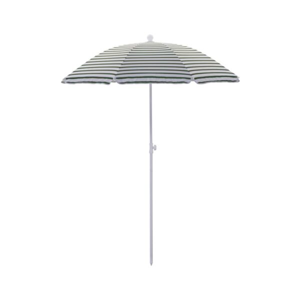 House Doctor - Strand/Haveparasol, Oktogon, Grøn/Hvid Ø180 cm