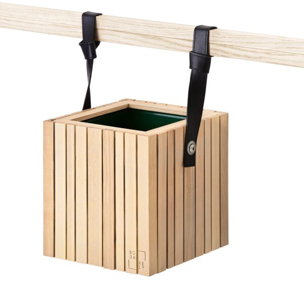 Squarely Copenhagen - GrowON plantekasse til ophæng 22x22 cm, 3 farver - Ask natur