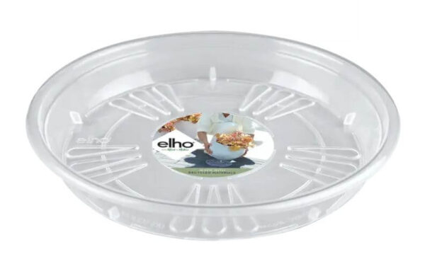 Elho - Transparent underskål Ø14-Ø42 cm - genbrugsplast - Ø28 cm