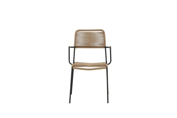 Venture Home - Lindos - Spisebordstol Sæt af 2 stk.- Sort alu / polyester reb