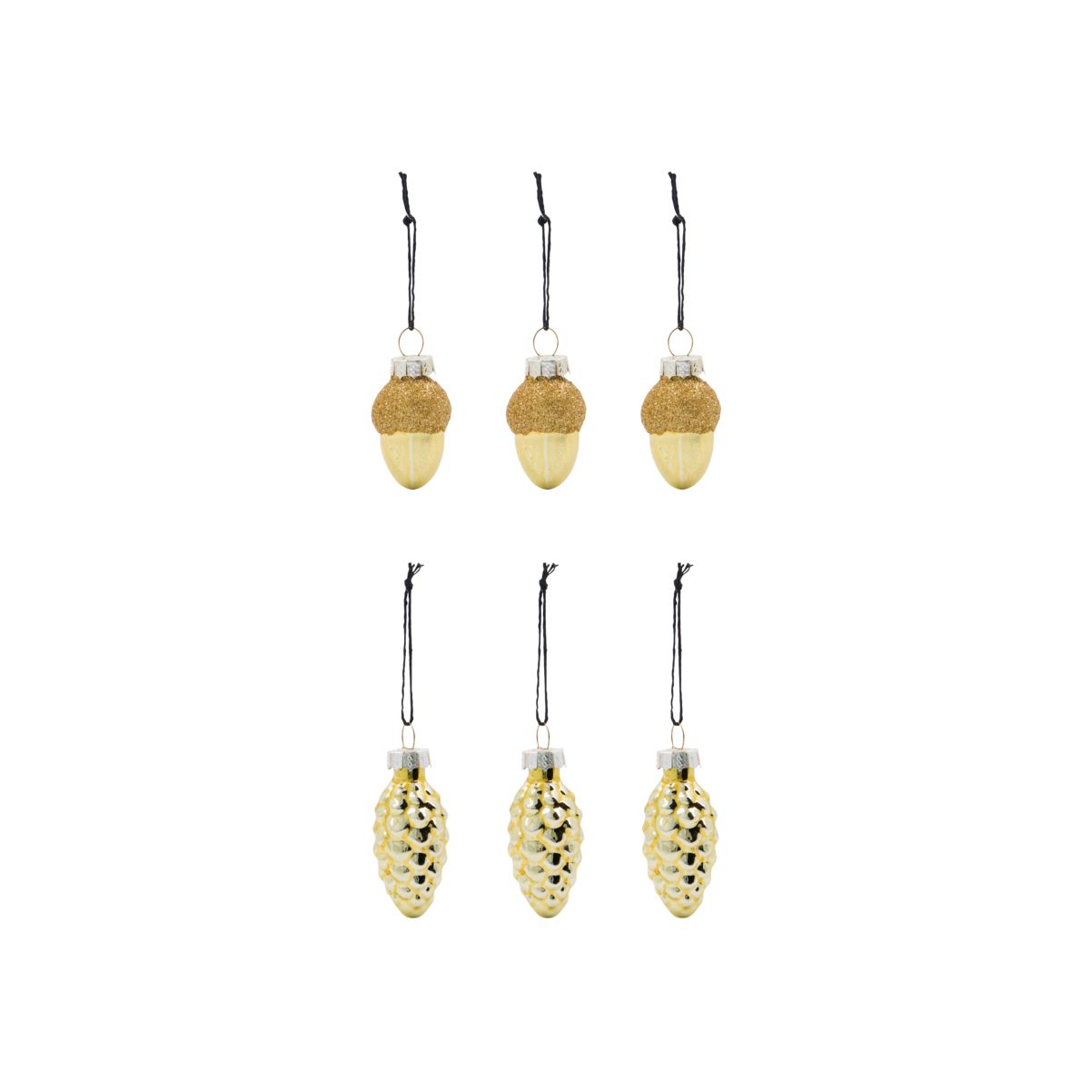 House Doctor - Julepynt, HDGlint, Guld 6 stk., H6 cm.