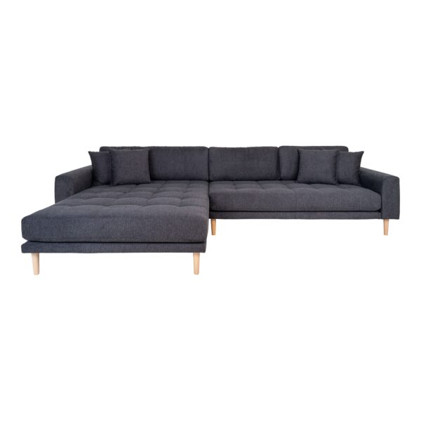 House Nordic - Lido Lounge Sofa venstrevendt, mørkegrå HN1045
