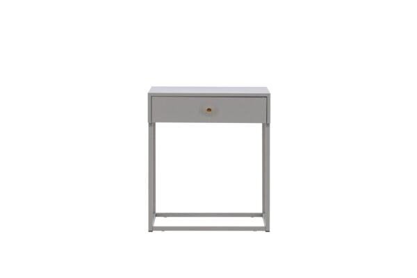 Venture Home - Bakal sengebord, lysegrå metal, 50x41x43cm