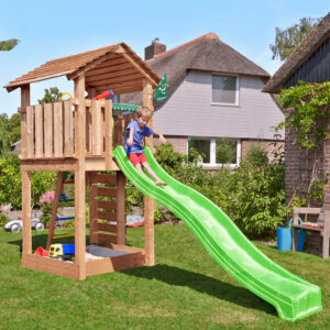 Jungle Gym - Legetårn Jungle Gym Cottage 2.1 m/grøn rutschebane