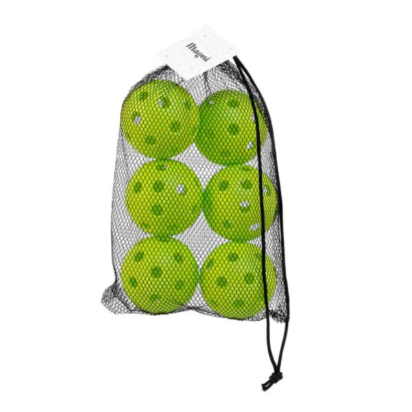 Magni - Pickleball bolde Ø72 mm. med 26 huller, 6 stk. i net