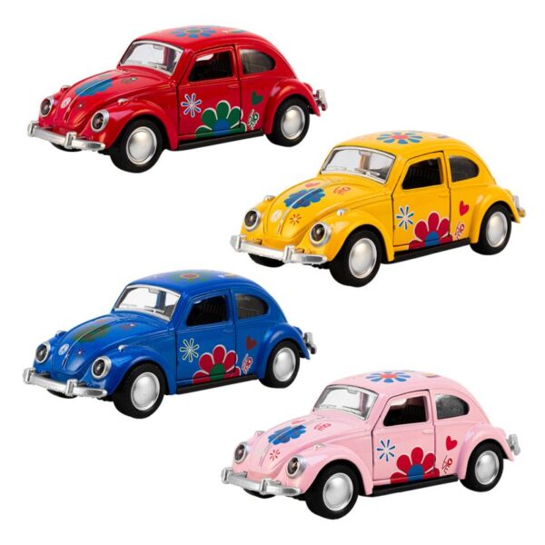 Magni - Mini VW Bobbel med blomster skala 1:36, ass. Farver