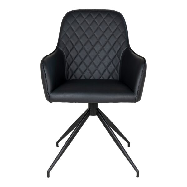 House Nordic - Harbo Spisebordsstol m. 360 g. Drejefod - Sort PU