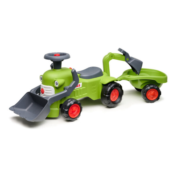 Falk - Claas Vintage Traktor med rat, horn, og tilbehør