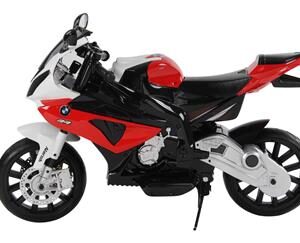 BMW S 1000 RR Motorcykel til Børn 12V7ah med gummihjul - Rød