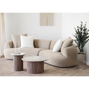House Nordic  -  Dali Sofa med 4 puder i lysebrun bouclé
