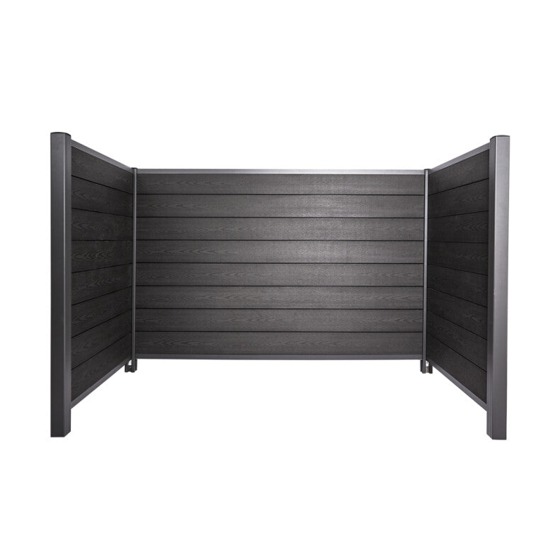 Hortus - Komposit skraldeskjul trælook Pisa H121 x B188 x D95 cm