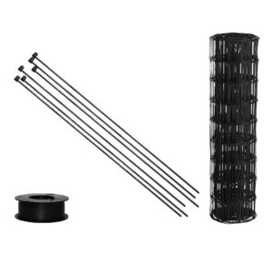 Hortus - Havehegnspakke sort 10x10 cm, H90 x L100 m. med tentorpæle